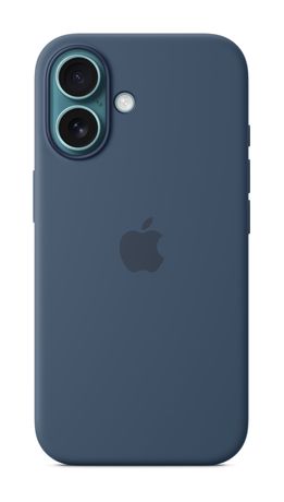 Apple Silikon Case mit MagSafe Cover für iPhone 16 Denim f&uuml;r 59,00 Euro