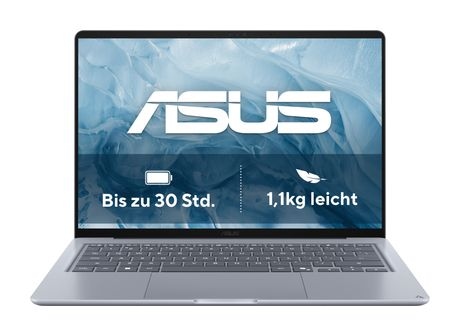 Asus Zenbook UX3480QA-SF003W WUXGA Notebook 35,6 cm (14 Zoll) 1920 x 1200 Pixel 16 GB Ram 512 GB SSD Windows 11 Home Qualcomm Snapdragon max. 2,97 GHz  (Blau) f&uuml;r 999,00 Euro