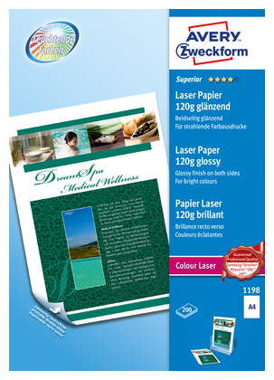 1198 Superior Colour Laser Papier DIN A4 120g/m² 200 Blatt 