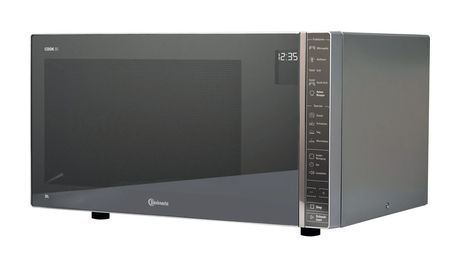 Bauknecht MW304M Standgeräte Solo 900 W Größe: groß 7 Stufen Dampfgaren Grill  (Grau, Spiegel) f&uuml;r 138,99 Euro