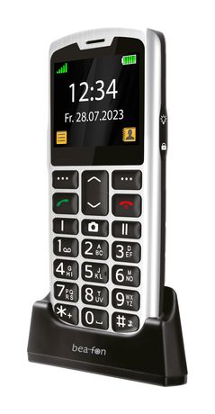 Beafon SL260 4G Smartphone 5,59 cm (2.2 Zoll) Single SIM  (Schwarz, Silber) f&uuml;r 62,95 Euro