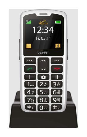 Beafon SL260 4G Smartphone 5,59 cm (2.2 Zoll) Single SIM  (Silber, Schwarz) f&uuml;r 59,95 Euro