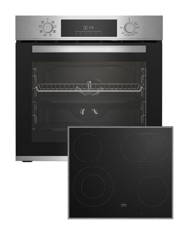 Beko BBSM12320X Herdset groß mit 60 cm Glaskeramik Kochfeld f&uuml;r 411,00 Euro