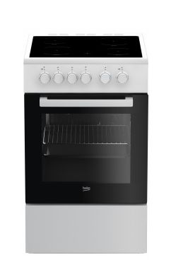 Beko FSS57000GW Freistehender Herd Elektro normal 4 Beheizungsarten mit Glaskeramik Kochfeld f&uuml;r 318,00 Euro