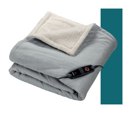 Beurer HD81 Cord Light Grey Green Planet Heizdecke 110 W  (Grün, Hellgrau) f&uuml;r 69,99 Euro