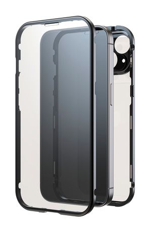 360 Grad Glass Cover für Apple iPhone 15  (Schwarz) 