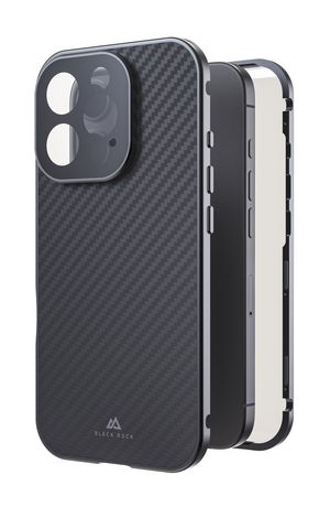 360 Grad Glass Mantelhülle für iPhone 16 Pro  (Karbon) 