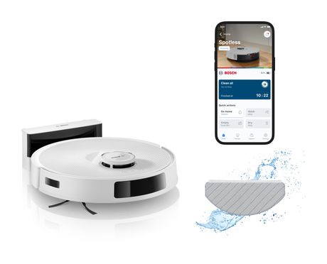 Bosch BCRC2W Spotless Advanced Saugroboter nass/trocken 160 min Akku 11000 Pascal Leistung  (Weiß) f&uuml;r 447,00 Euro