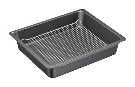 HEZ633070 Profipfanne mit Rost (Schwarz/Silber) 