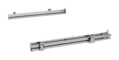 HEZ638D00 Clip-Vollauszug Edelstahl 
