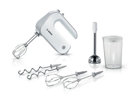Bosch MFQ4075DE Styline Handmixer 550 W 5 Stufen  (Silber, Weiß) f&uuml;r 64,99 Euro