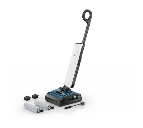 Bosch Serie 4 BHF41WE OneFlow Handstaubsauger Beutellos bis 40 min Laufzeit (Schwarz, Blau, Weiß) f&uuml;r 590,00 Euro