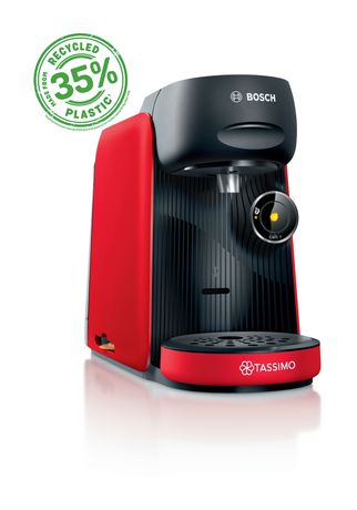Bosch TAS163E Tassimo Finesse Kaffeekapsel Maschine  (Schwarz, Rot) f&uuml;r 39,99 Euro