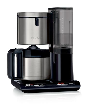Bosch TKA8A683 Styline 8 Tassen Thermo Filterkaffeemaschine 1,1 l  (Schwarz, Edelstahl) f&uuml;r 93,49 Euro