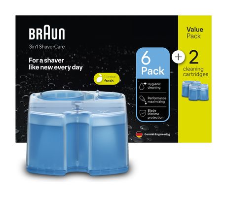 Braun 3-in-1 ShaverCare Reinigungskartuschen, 6+2 Pack f&uuml;r 40,49 Euro