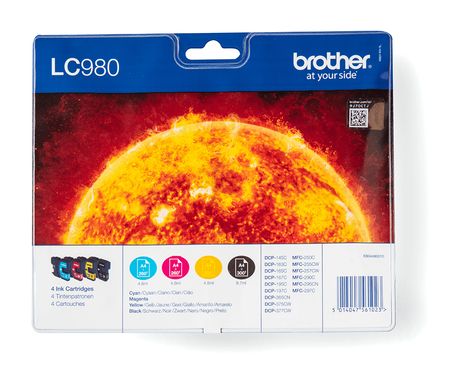 LC-980VALBPDR originale Druckerpatronen Schwarz, Cyan, Magenta, Gelb 300 Seiten 
