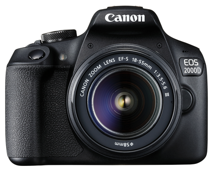 Canon EOS 2000D 24 MP  SLR-Kamera-Set (Schwarz) für 444,00 Euro