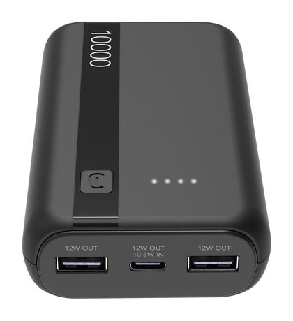 Cellular Line Entry 10000 mAh Powerbank USB Typ-C  (Schwarz) f&uuml;r 19,99 Euro