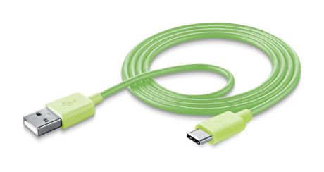 Cellular Line Stylecolor Cable Stecker USB A auf USB C 1 m  (Grün) f&uuml;r 9,99 Euro