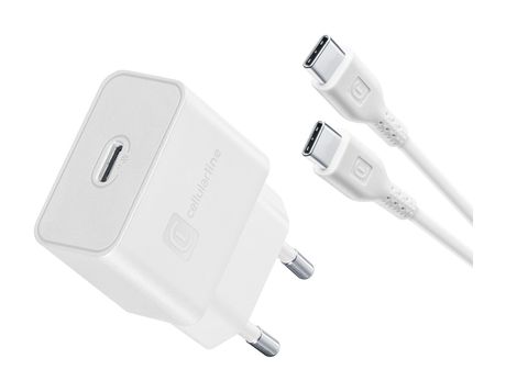 Cellular Line Super Fast Charger Kit 25W - USB-C to USB-C - Samsung Netzladegerät Super Fast Charge PD 25W mit USB-C to USB-C-Kabel f&uuml;r 24,99 Euro