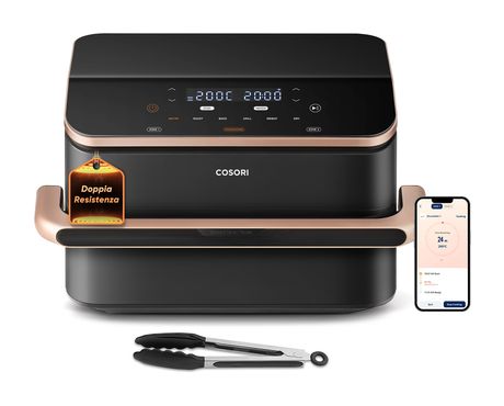 Cosori Dual Blaze Twinfry Chef Edition Doppel Heißluftfritteuse 10 l 2800 W (Dunkles Grau, Roségold) f&uuml;r 190,99 Euro