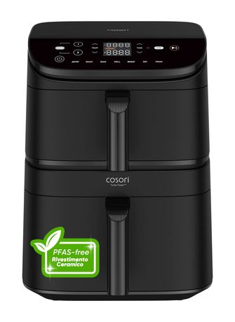 Cosori Turbo Tower Basic Doppel Heißluftfritteuse 10,8 l 2630 W  (Schwarz) f&uuml;r 208,99 Euro