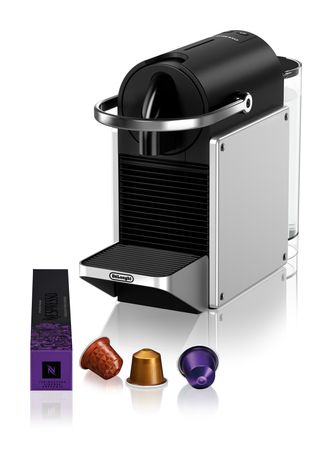 DeLonghi EN127.S Pixie Nespresso Kapselmaschine 19 bar 1,0 l (Schwarz, Grau, Silber) f&uuml;r 107,00 Euro
