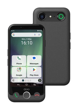 Doro Aurora A10 64 GB 4G Smartphone 11,4 cm (4.5 Zoll) 2,0 GHz Android 13 MP Einzelne Kamera Kamera Dual Sim WiFi 5  (Graphit) f&uuml;r 199,00 Euro