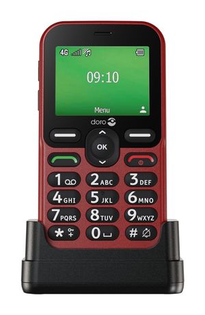 Doro Leva E10 4G Smartphone 6,1 cm (2.4 Zoll 1 GHz 0,3 MP Single SIM  (Rot) f&uuml;r 69,99 Euro