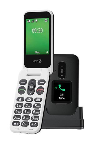 Doro Leva E30 4G Smartphone 7,11 cm (2.8 Zoll) 0,3 MP Single SIM  (Schwarz, Weiß) f&uuml;r 94,99 Euro
