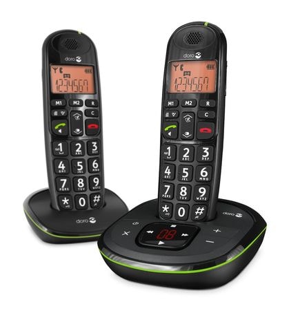 PhoneEasy 105wr Duo DECT-Telefon  (Schwarz) 