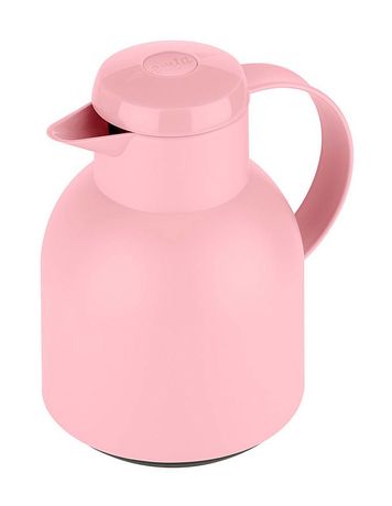 SAMBA Quick Press Isolierkanne 1,0l Glas-Isolierkolben  (Pink) 
