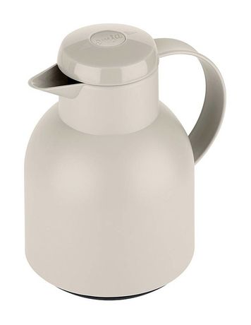 SAMBA Quick Press Isolierkanne 1,0l Glas-Isolierkolben  (Grau) 