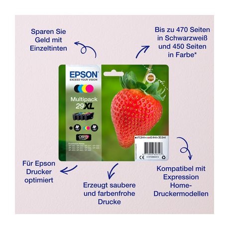 Epson 29 C13T29824012 originale Druckerpatronen Cyan 3,2 ml f&uuml;r 12,49 Euro