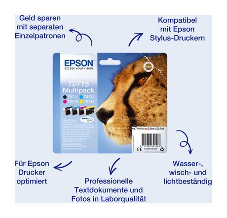 T0714 C13T07144012 originale Druckerpatronen Gelb 5,5 ml 