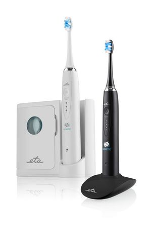 Eta Sonetic Set Schall-Zahnbürste für Erwachsene  (Schwarz, Weiß) f&uuml;r 99,99 Euro