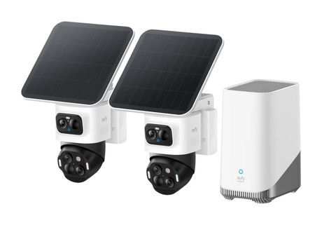 Eufy EufyCam S4 (2er Pack) 3840 x 2160 Pixel IP-Sicherheitskamera IP65 Außen Nachtsicht  (Schwarz, Weiß) f&uuml;r 768,00 Euro