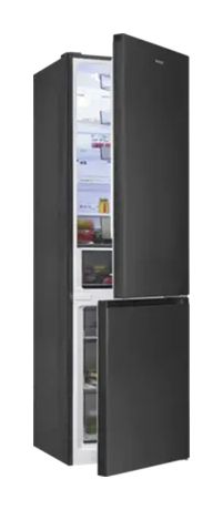 Exquisit KGC380-115-NF-040C 264 l / 113 l Kühl-Gefrierkombi freistehend NoFrost 168 kWh Jahr  (Anthrazit) f&uuml;r 638,00 Euro