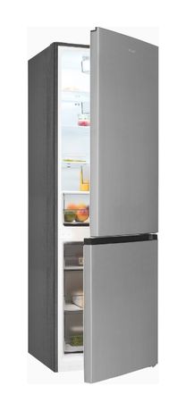 Exquisit KGC400-130-NF-040D 273 l / 173 l Kühl-Gefrierkombi freistehend NoFrost 216 kWh Jahr  (Edelstahl) f&uuml;r 554,00 Euro