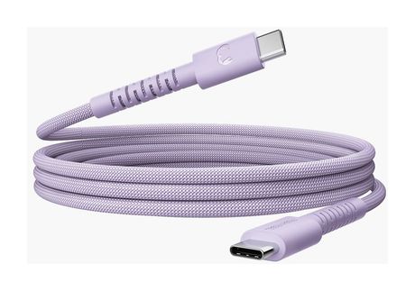 FlexWave Stecker Rundkabel USB C auf USB C bis 100 W 2 m  (Lila) 