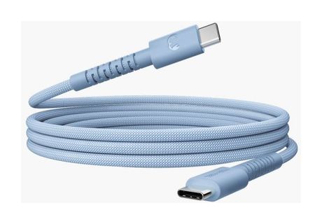 FlexWave Stecker Rundkabel USB C auf USB C bis 100 W 2 m  (Cyan) 