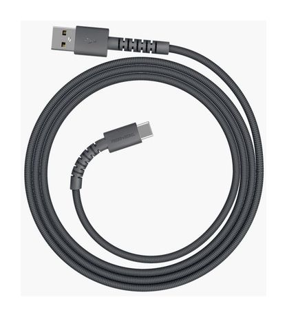 FlexWave Stecker Rundkabel USB A auf USB C bis 18 W 0,7 m  (Grau) 