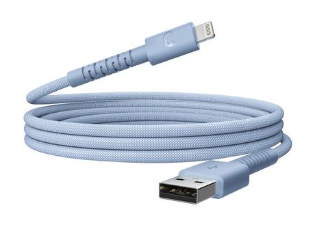FlexWave Stecker Rundkabel Lightning auf USB A 2 m  (Blau) 