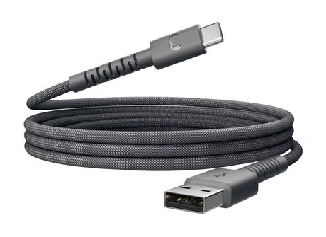 FlexWave Stecker Rundkabel Lightning auf USB A 2 m  (Grau) 