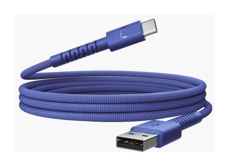 FlexWave Stecker Rundkabel USB A auf USB C bis 18 W 2 m  (Blau) 