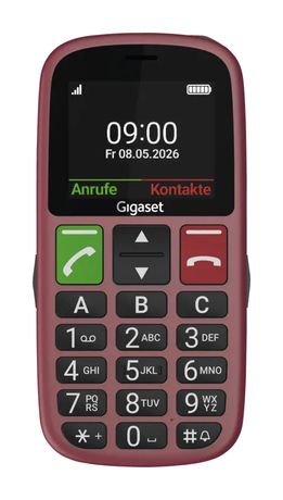 Gigaset GL30 128 MB 4G Smartphone 5,59 cm (2.2 Zoll) 0,3 MP Single SIM  (Rot) f&uuml;r 39,90 Euro