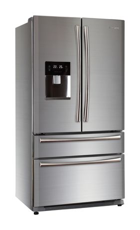 Haier HB22FWRSSAA Side-by-Side Kühl-/ Gefrierkombination French Door 387 l / 187 l 402 kWh NoFrost 1780 mm x 910 mm  (Edelstahl) f&uuml;r 2.209,00 Euro