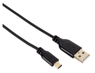 00074248 USB-2.0-Anschlusskabel A- Mini-B-St. (B5 Pin) 0,75 m 