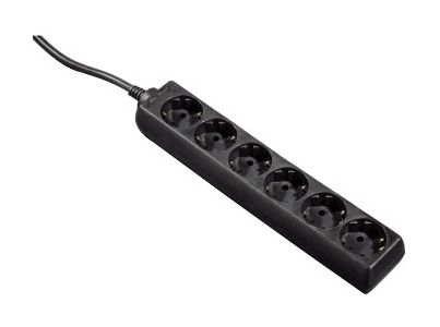 00030393 Steckdosenleiste 6-fach 1,4m Schwarz 