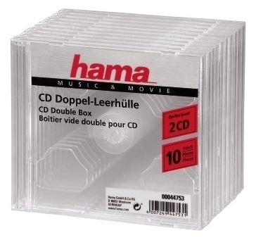 00044753 CD-Doppel-Leerhülle Standard 10er-Pack 